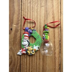 Avon Dr Seuss Cat In Hat Ornament. Wubbulous World Jim Henson 1998 Grinch Bell